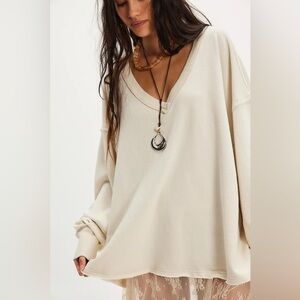 NWOT We The Free by Free People Venice V-Neck Sweatshirt